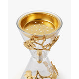 White Smoke Bloom Clear Glass (Gold or Silver) – Delicate. Artistic. Refined
