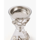 White Smoke Bloom Clear Glass (Gold or Silver) – Delicate. Artistic. Refined
