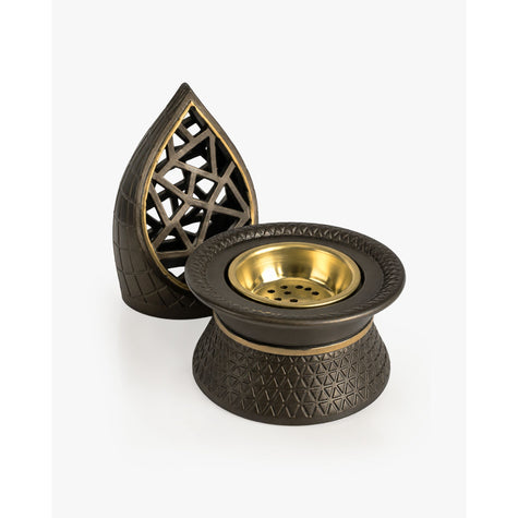White Smoke Bakhoor Burner – Champagne Classic Elegance