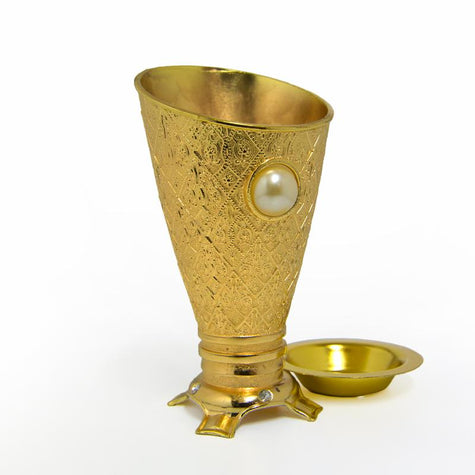 Dark Goldenrod Arabian Style Gold Bukhoor Burner