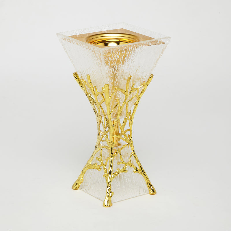 Light Gray Golden Grove Clear & Gold – Elegant. Ethereal. Timeless