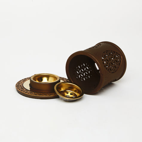 White Smoke Cylinder Burner – Tall. Intricate. Classic