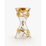 White Smoke Bloom Clear Glass (Gold or Silver) – Delicate. Artistic. Refined