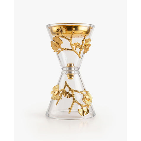 White Smoke Bloom Clear Glass (Gold or Silver) – Delicate. Artistic. Refined
