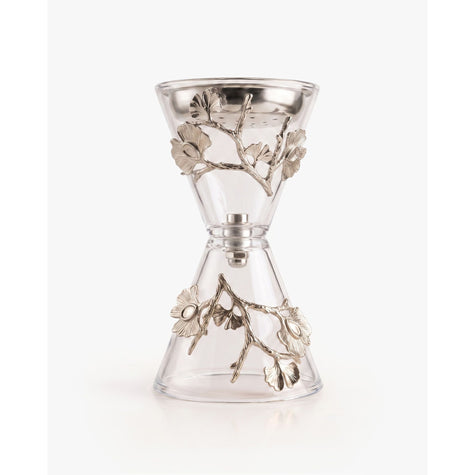 White Smoke Bloom Clear Glass (Gold or Silver) – Delicate. Artistic. Refined