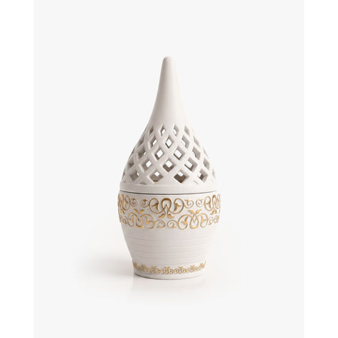 White Smoke Ceramic Incense Bakhoor Burner Modern. Secure. Elegan
