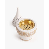 White Smoke Ceramic Incense Bakhoor Burner Modern. Secure. Elegan