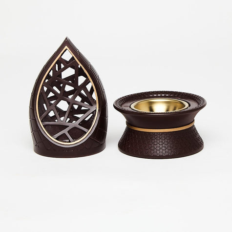 Dark Slate Gray Bakhoor Burner (Incense Burner) Brown