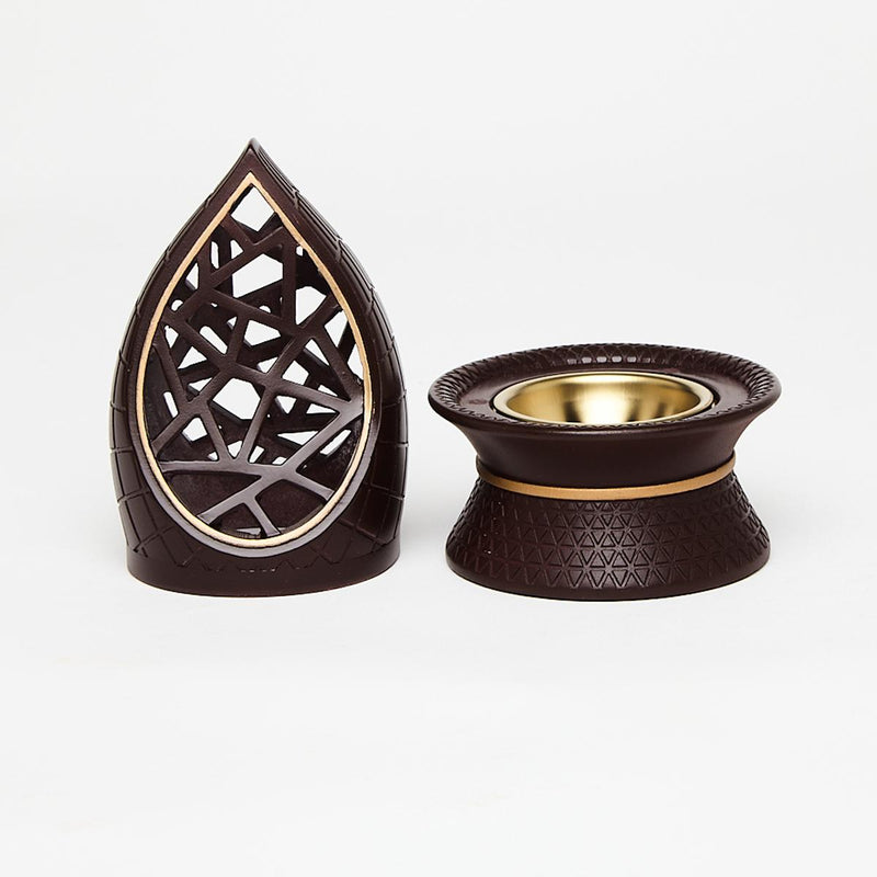 Bakhoor Burner – Brown Classic Elegance – Fragrance of Arabia