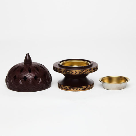 White Smoke Bakhoor Burner (Incense burner) Brown