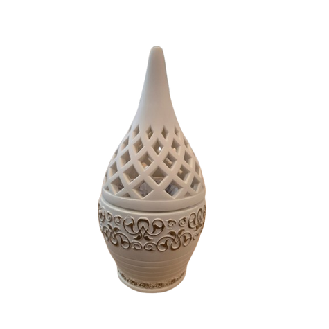 White Smoke Ceramic Incense Bakhoor Burner Modern. Secure. Elegan