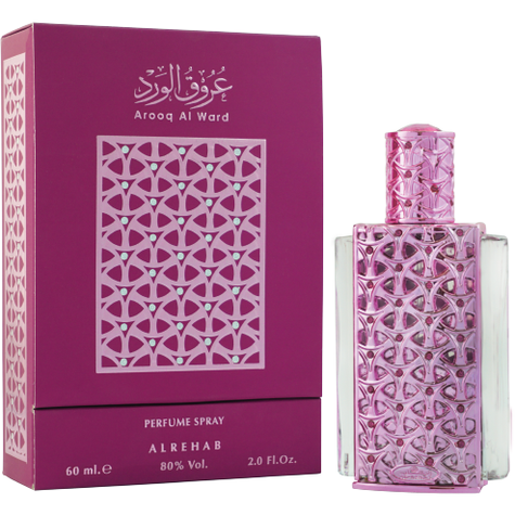 Maroon Al Rehab - Arooq Al Ward - 60ml Perfume Spray