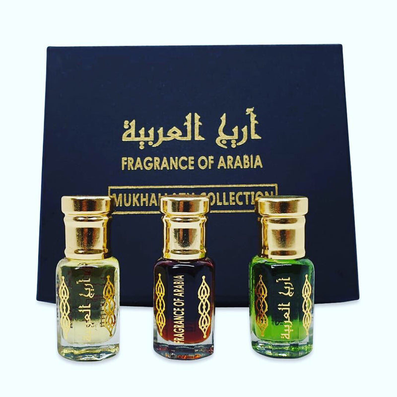 White Smoke Zahra Al Khaleej,Mukhallath hajr,Golden Musk Collection Of Three Oils High Quality